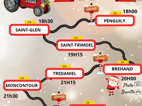 La parade de Noël en tracteur