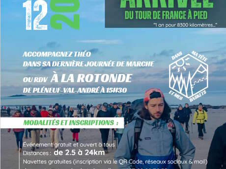 Tour de France à pied Théo Vetil : Étape Erquy