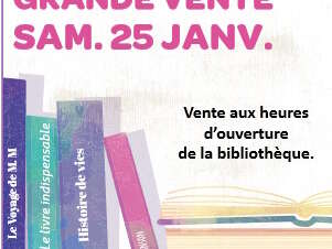 Grande vente de livres Le 25 janv 2025