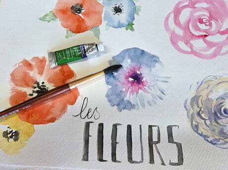 Le temps des Fleurs : Techniques suggestives & maîtrise des fusions à l'aquarelle
