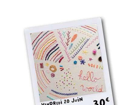 Atelier broderie : les premiers points