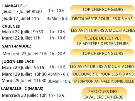 Ateliers ludiques autour des animaux