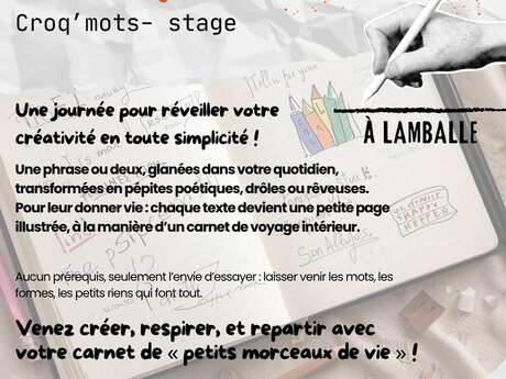 Atelier créatif : Stage Croq'mots