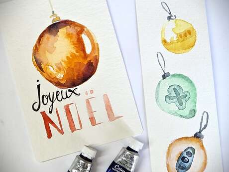 « Merry Christmas II » Atelier découverte de l'aquarelle