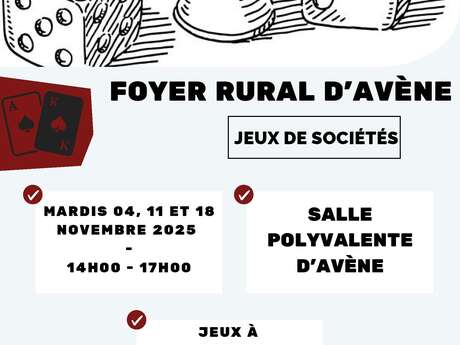 APRES-MIDI JEUX DE SOCIETE A AVENE