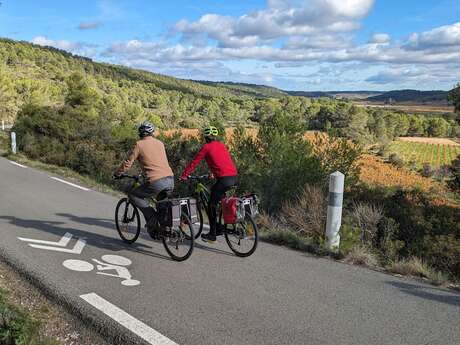 OENOVELO 1 BIS - DE SAINT-CHINIAN AU CANAL DU MIDI AU DEPART DE LA GARE DE MAGALAS