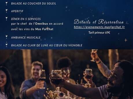 DÎNER DANS LES VIGNES AU CLAIR DE LUNE