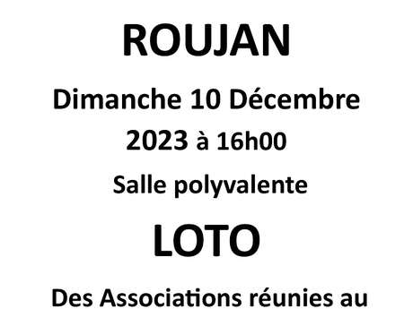 TÉLÉTHON 2023 ROUJAN - LOTO DES ASSOCIATIONS RÉUNIES