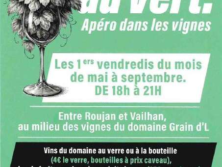 UN VERRE AU VERT- APÉRO DANS LES VIGNES GRAIN D'L