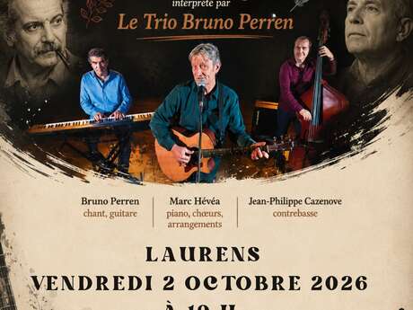 FERRAT, BRASSENS, FERRÉ, ARAGON, INTERPRÉTÉ PAR LE TRIO BRUNO PERREN