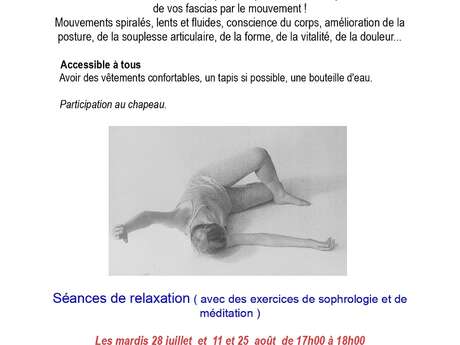 SÉANCE DE RELAXATION, MÉDITATION ET SOPHROLOGIE