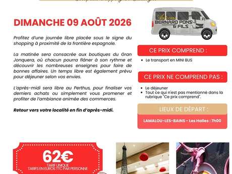 EXCURSION EN BUS : JOURNÉE LIBRE À SÈTE - FÊTE ST LOUIS