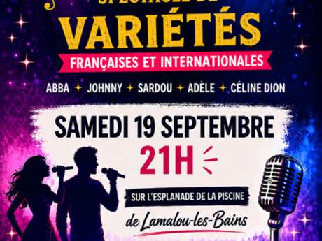REPAS SPECTACLE "VARIÉTÉS FRANÇAISES ET INTERNATIONALES"