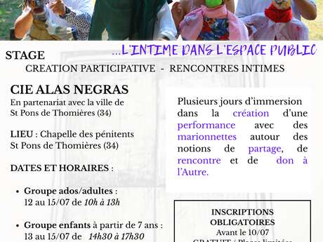 STAGE-CRÉATION PARTICIPATIVE AVEC LA CIE ALAS NEGRAS