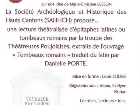 LECTURE THÉÂTRALISÉE D'ÉPITAPHES LATINES OU TOMBEAUX ROMAINS
