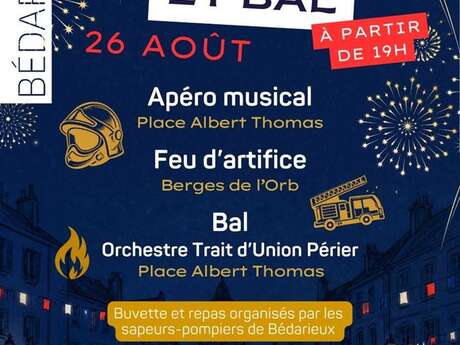 REPAS - FEU D'ARTIFICE ET BAL DES POMPIERS