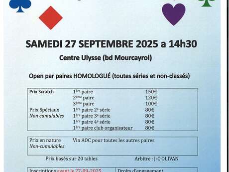 TOURNOI DE BRIDGE CHALLENGE JEAN CLAUDE OUSTRY