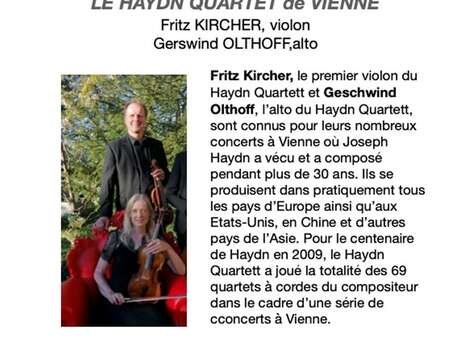 CONCERTS DE BARDOU : LE HAYDN QUARTET DE VIENNE