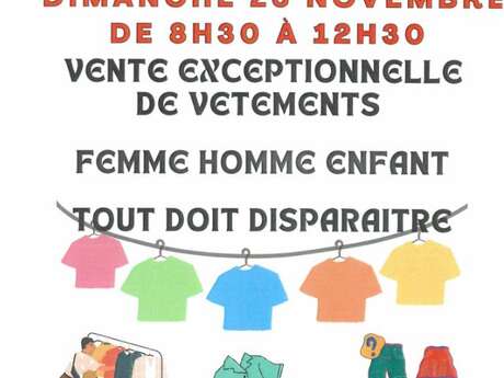 VENTE DE VETEMENTS AU PROFIT DE LA LIGUE CONTRE LE CANCER