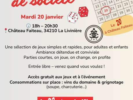 SOIRÉE DE JEUX DE SOCIÉTÉ