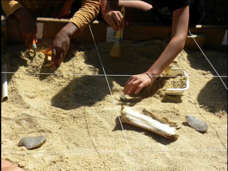 Les ateliers  enfants de la Maison du  Piage : "Atelier fouille et visite du Musée"