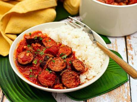 Repas "rougail saucisse"