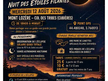 JOURNÉE SPÉCIALE ÉCLIPSE SOLAIRE ET NUIT DES ÉTOILES FILANTES