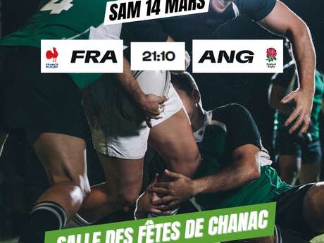 DIFFUSION DU MATCH DE RUGBY FRANCE - ANGLETERRE