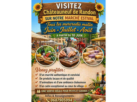 MARCHÉ ESTIVAL CHÂTEAUNEUF DE RANDON