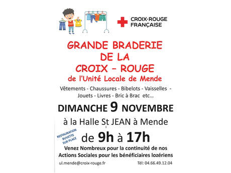 GRANDE BRADERIE DE LA CROIX-ROUGE GRANDE BRADERIE DE LA CROIX-ROUGE