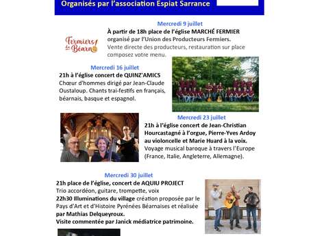 Les Mercredis de Sarrance - concert de Quinz'Amics
