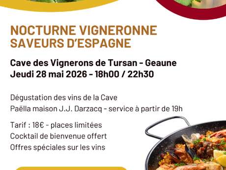 Nocturne vigneronne Saveurs d'Espagne