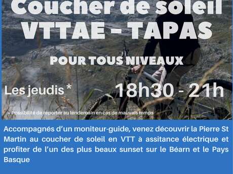 Coucher de soleil VTTAE - tapas