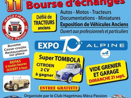 11ème Bourse d'échanges autos, motos et tracteurs