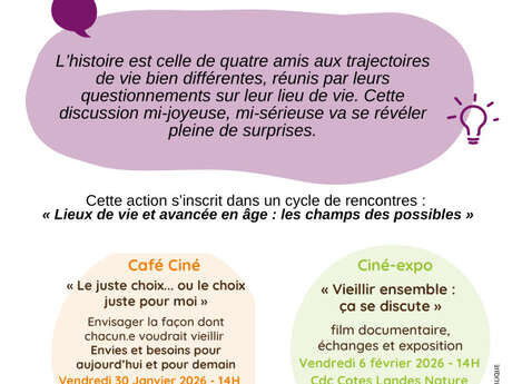 Ciné-expo « Vieillir ensemble : ça se discute »
