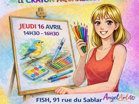 Atelier crayon aquarelle