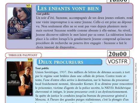 Ciné vallée : Deux procureurs