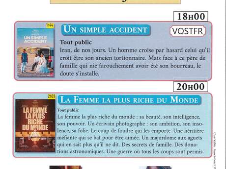 Ciné vallée - La femme la plus riche du monde