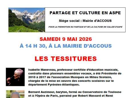 Conférence partage et culture : les tessitures