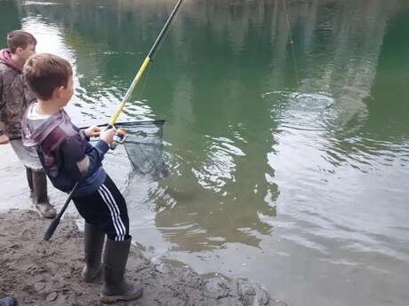 Opening day of fishing for children