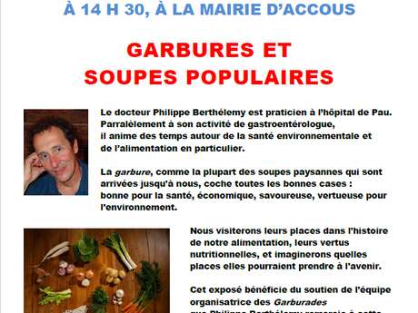 Conférence partage et culture : Garbures et soupes populaires :  bonnes à manger, bonnes à penser