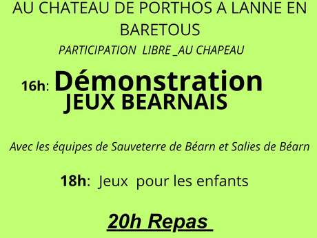 Démonstration de jeux béarnais et jeux pour les enfants