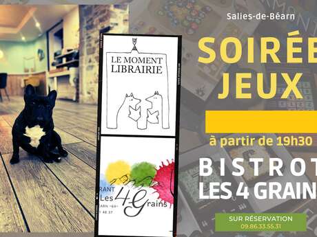 Soirée jeux au Bistrot 4 Grains Soirée jeux au Bistrot 4 Grains