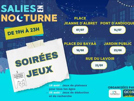 Jeux à Salies en nocturne