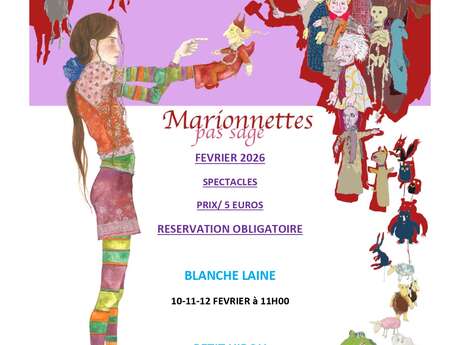 Spectacle Marionnettes Pas Sage " Blanche laine"