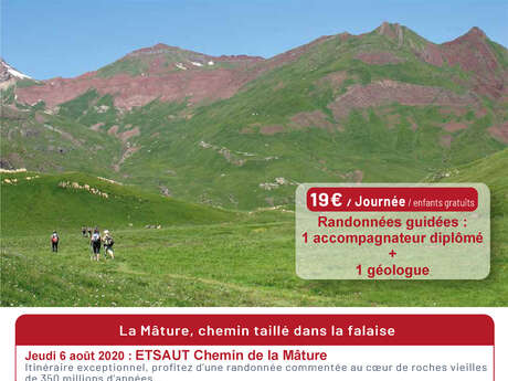 Randonnée géologique incontournable en vallée d'Aspe : Etsaut, la Mâture chemin taillé dans la falaise Randonnée géologique incontournable en vallée d'Aspe : Etsaut, la Mâture chemin taillé dans la falaise