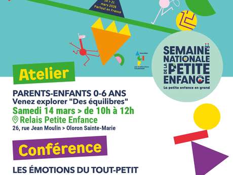 Semaine Nationale de la Petite Enfance : Atelier parents-enfants de 0 à 6 ans "des équilibres"