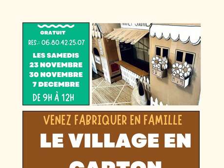 Venez fabriquer en famille le village en carton