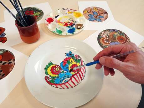 Atelier peinture " Mazette mon assiette Art déco"