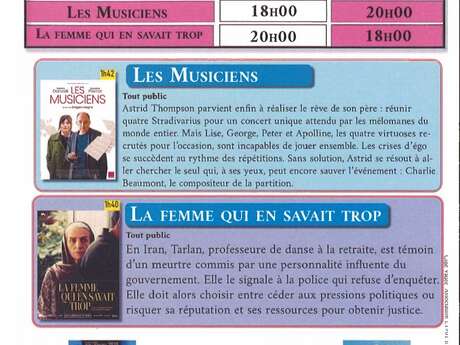 Ciné vallée - Les musiciens